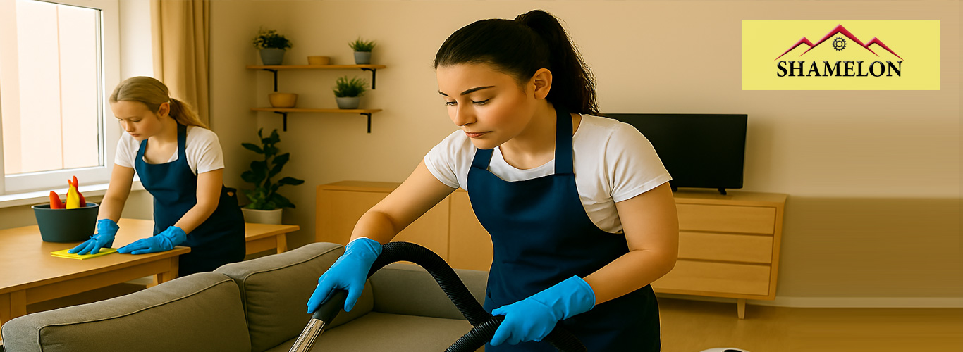 خدمات التنظيف متاحة – اعرض خدماتك – أو – اطلب الخدمة .